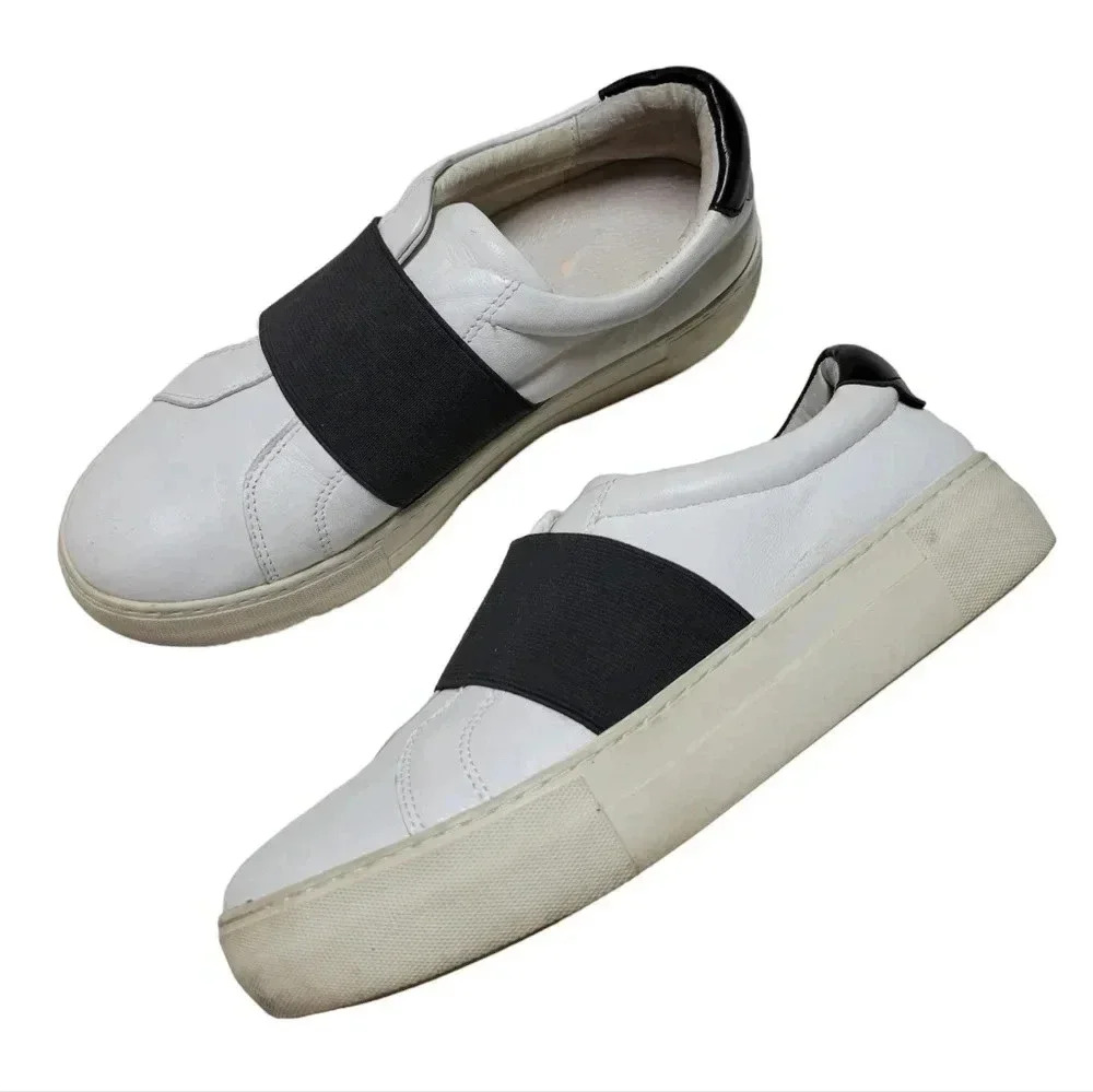 J Slides White and Black Women's Sneakers